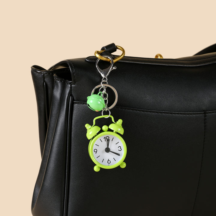 Mini Alarm Clock Bag Charm - Green