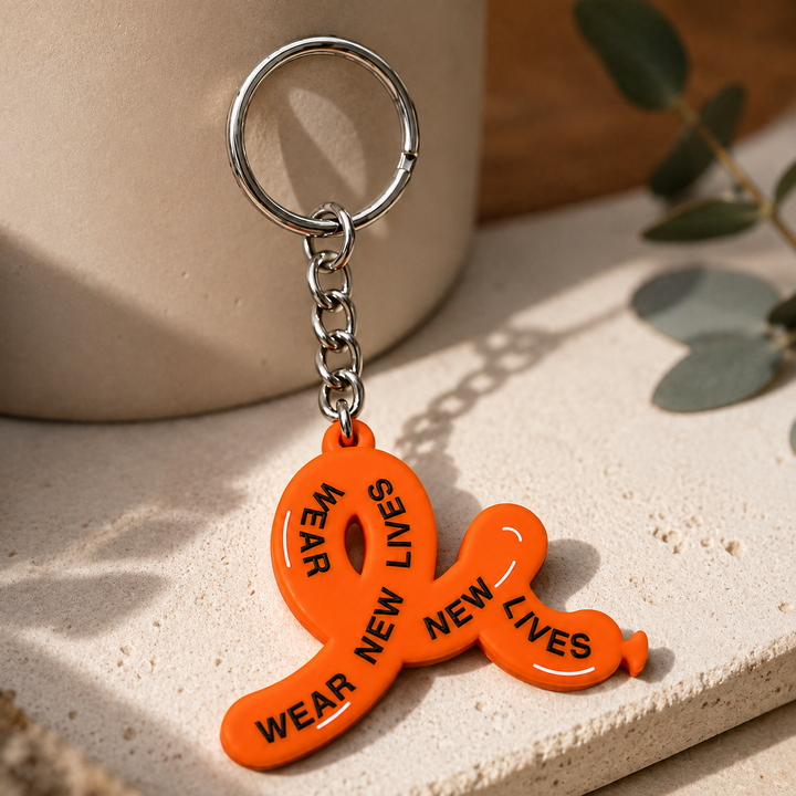 Wear New Lives Ribbon Keychain