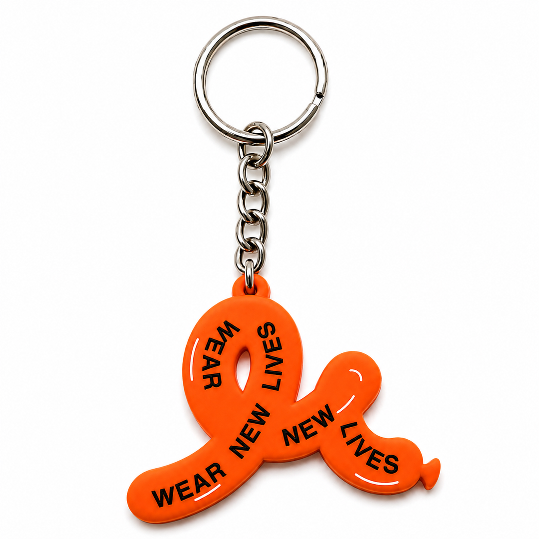 Wear New Lives Ribbon Keychain