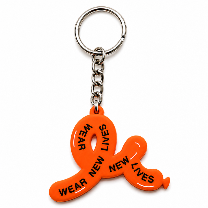 Wear New Lives Ribbon Keychain