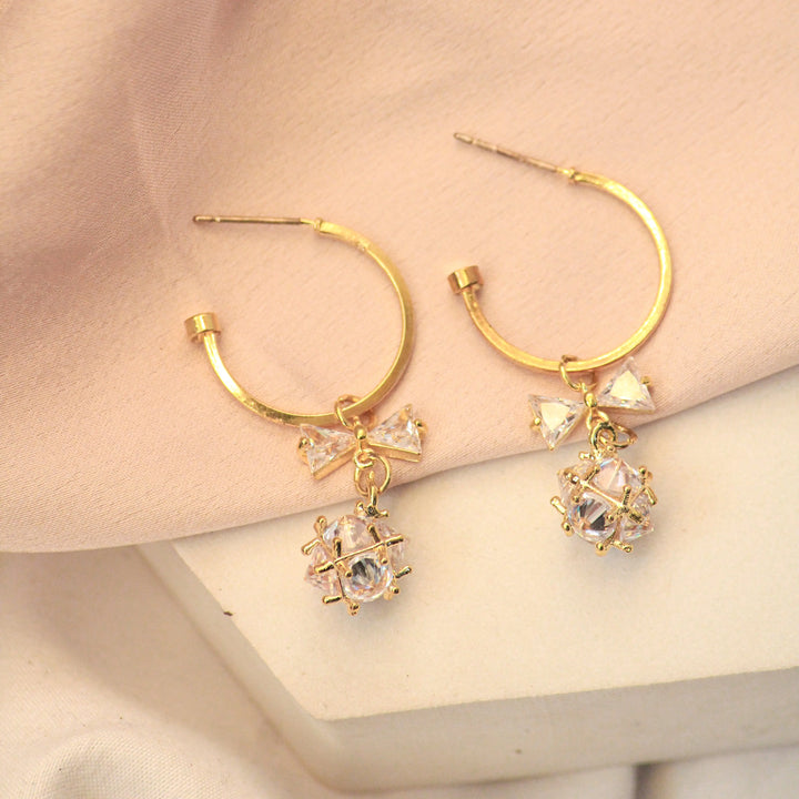 C-Hoops Party Ball Earrings