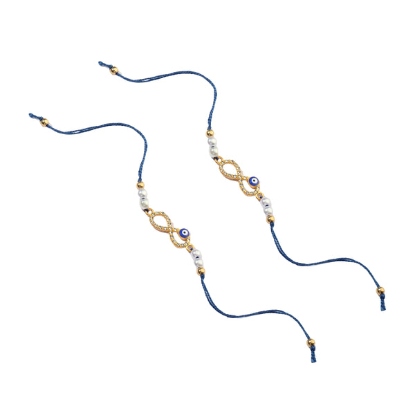 Set of 2 Infinity Evil Eye Rakhi