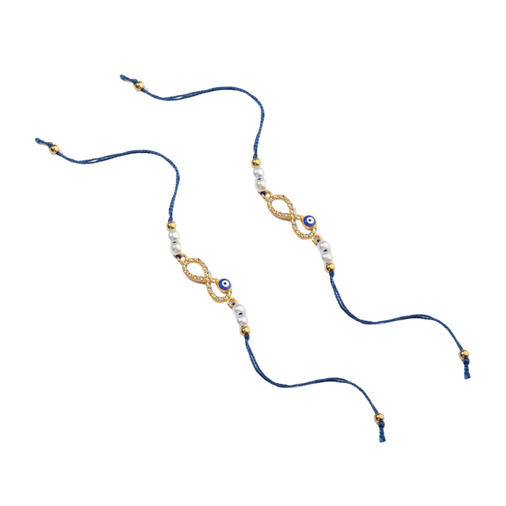 Set of 2 Infinity Evil Eye Rakhi - Salty Accessories
