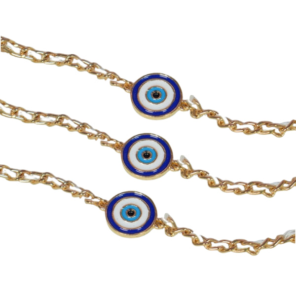 Set of 3 Suraksha Evil-Eye Painted Rakhi
