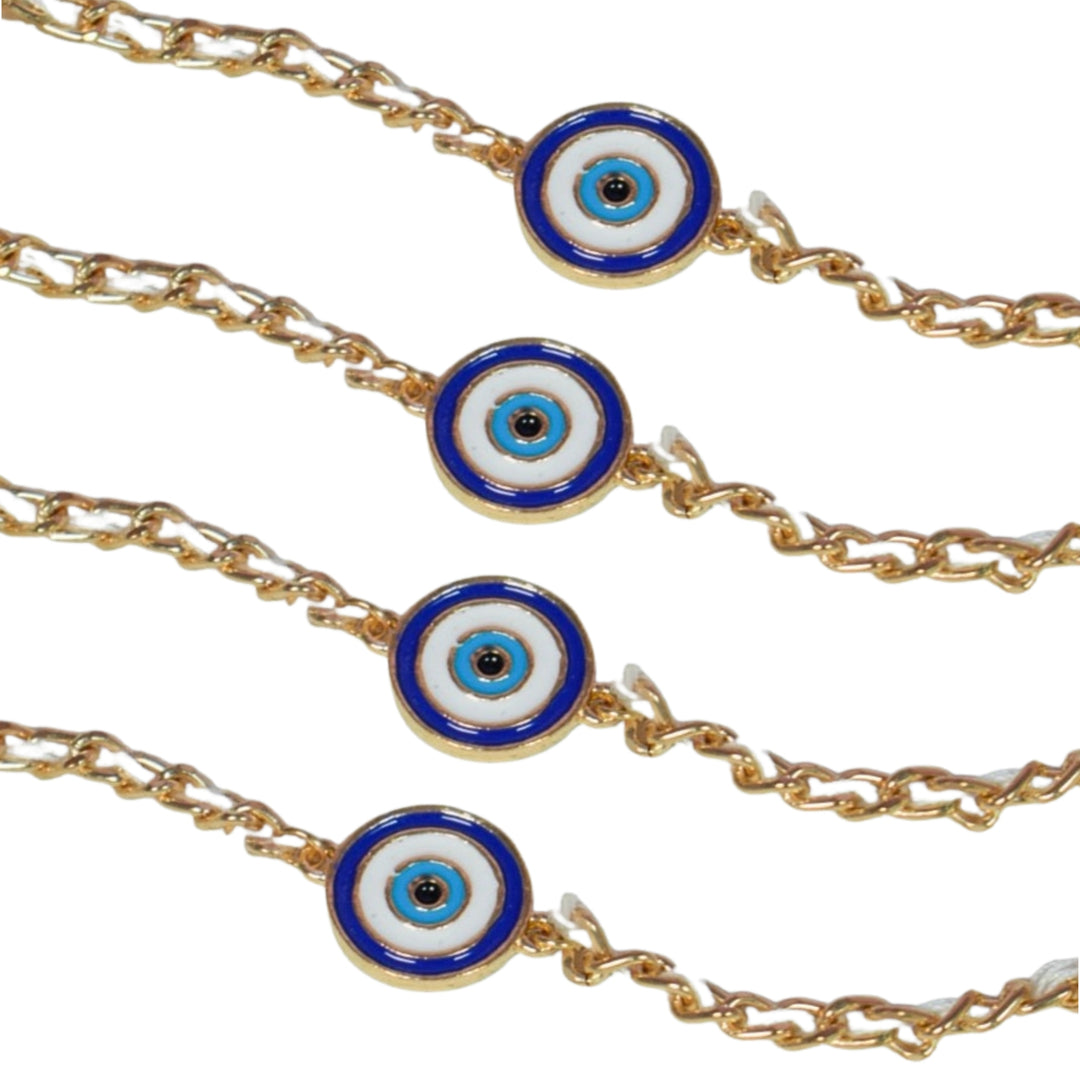 Set of 4 Suraksha Evil-Eye Painted Rakhi