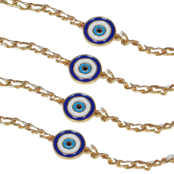 Set of 4 Suraksha Evil-Eye Painted Rakhi
