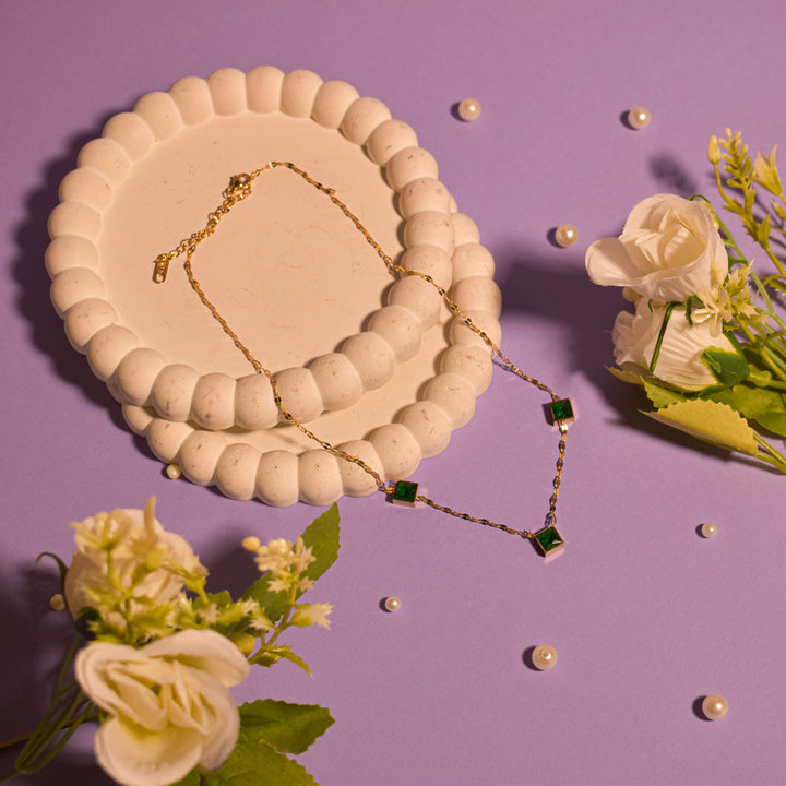 CaliBling Emerald Necklace - Gold