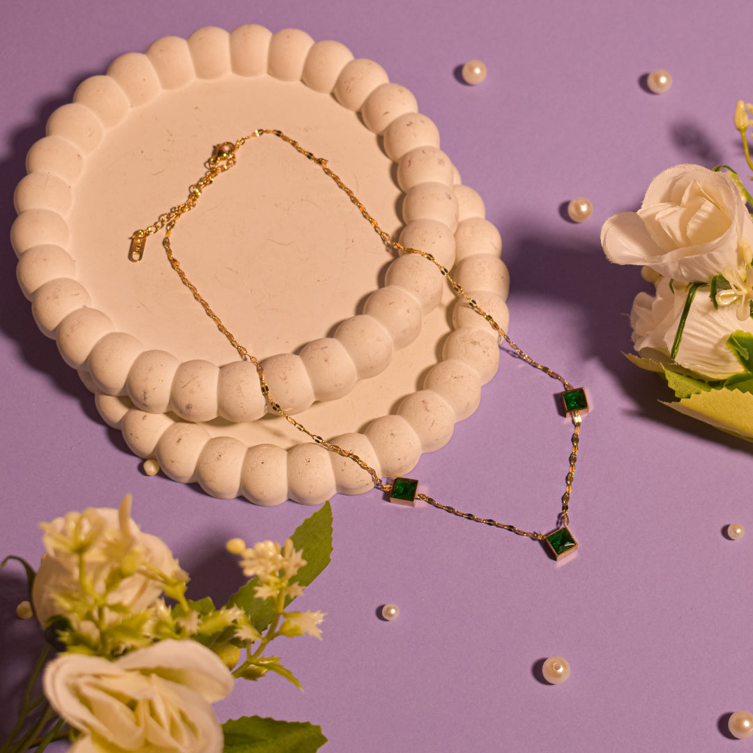 CaliBling Emerald Necklace - Gold