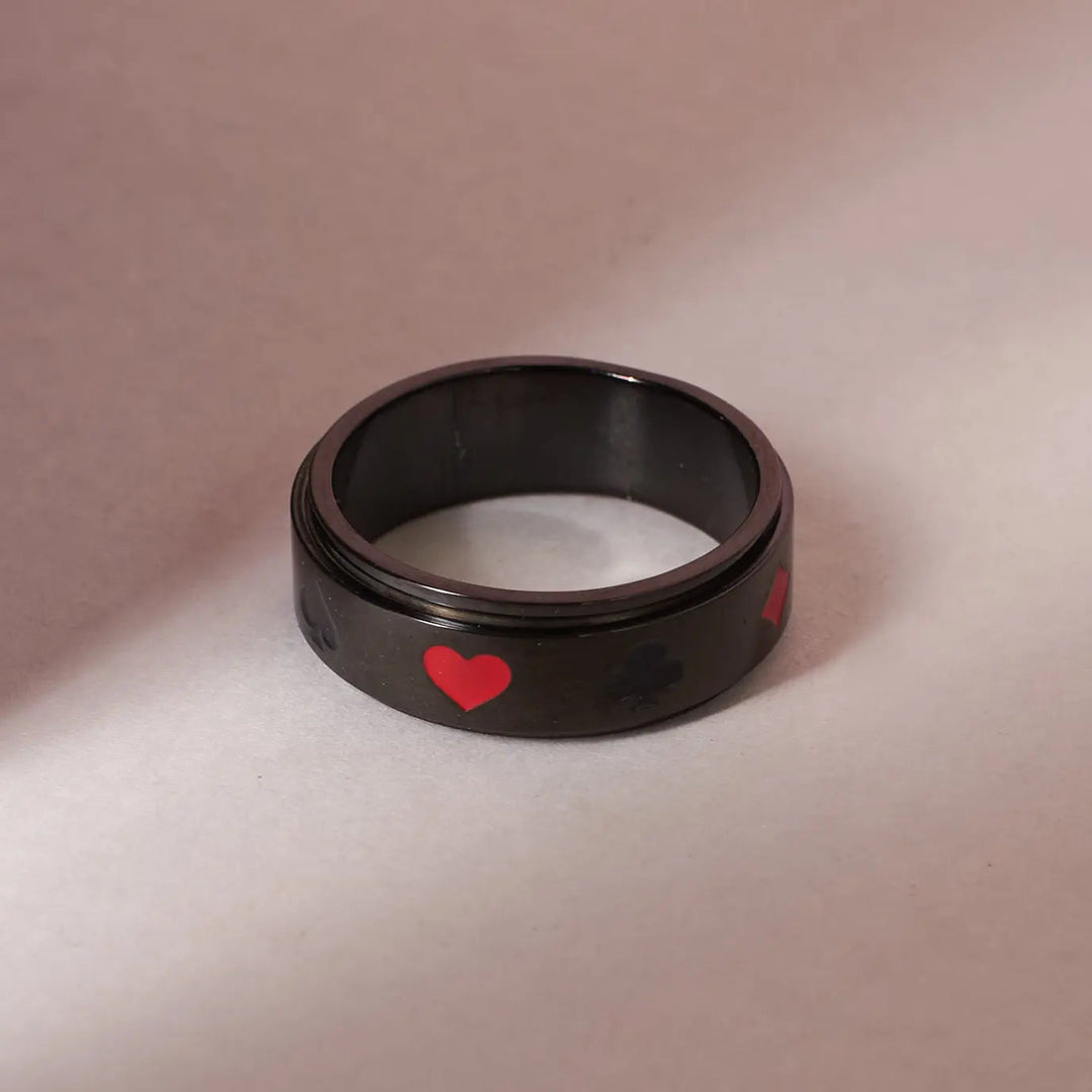 Card Shark Signet Black Ring - Salty Accessories