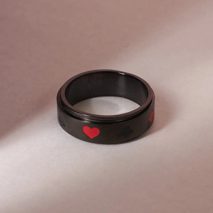 Card Shark Signet Black Ring - Salty Accessories