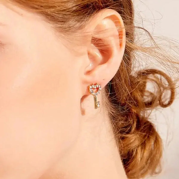 Romantic Lock & Key Earrings