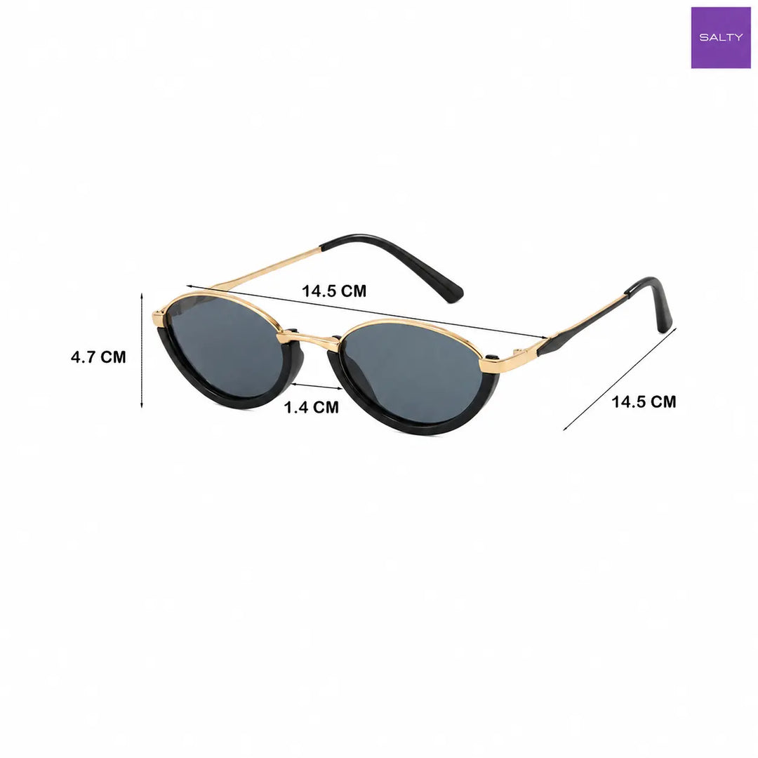 Catnip Gradient UV400 Protection Shades - (Black-Gold-Black) | Salty