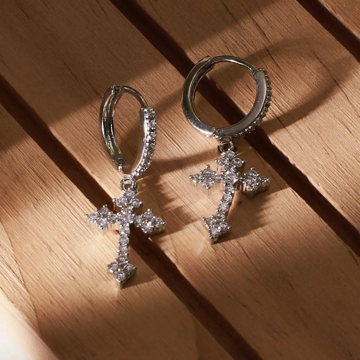 Celestial Cross Earrings - Salty Accessories