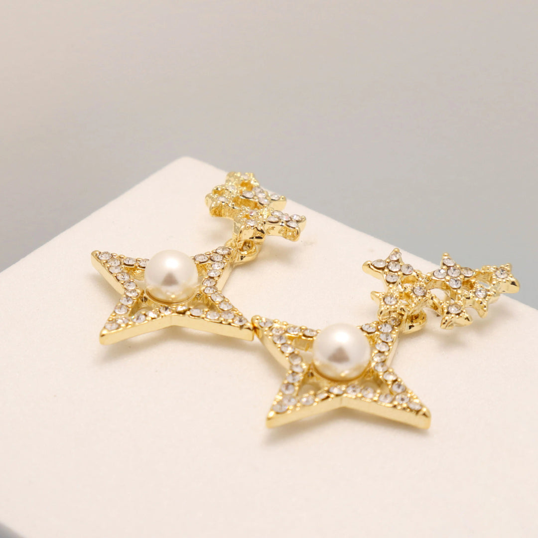 Celestial Stars Pearl Earrings - Salty Accessories