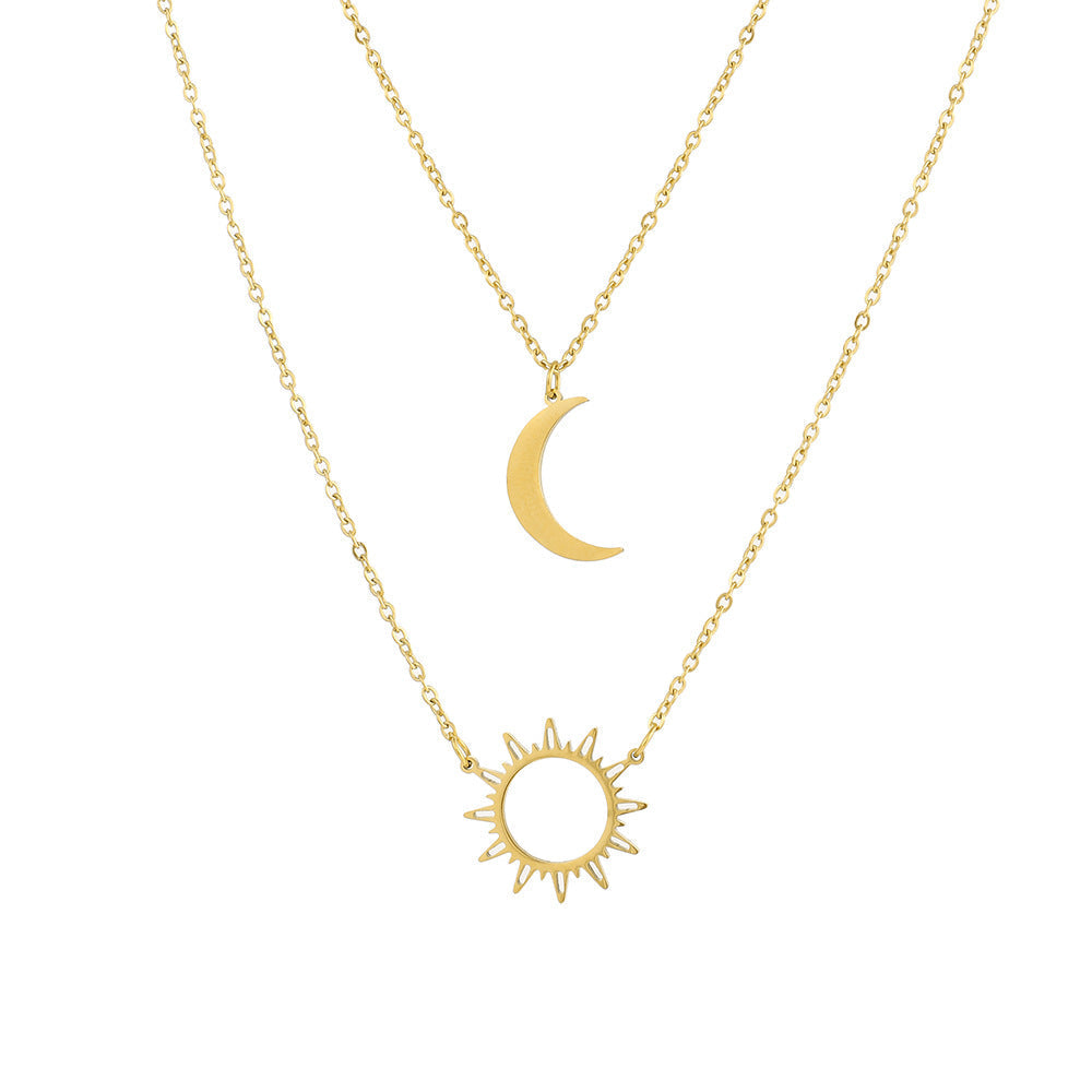 Celestial Harmony Layered Necklace - Gold - Salty Accessories