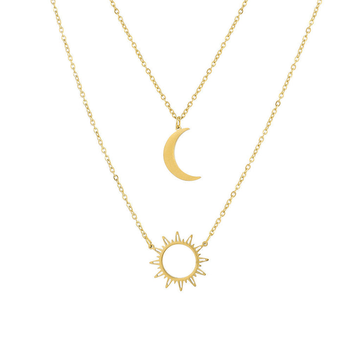 Celestial Harmony Layered Necklace - Gold - Salty Accessories
