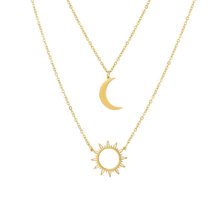 Celestial Harmony Layered Necklace - Gold Salty