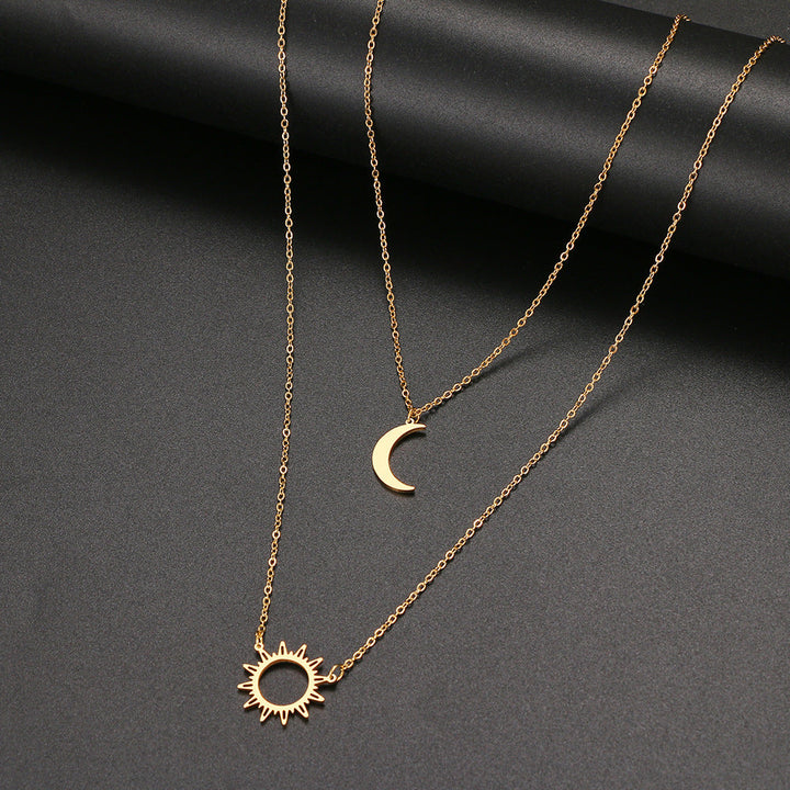 Celestial Harmony Layered Necklace - Gold Salty