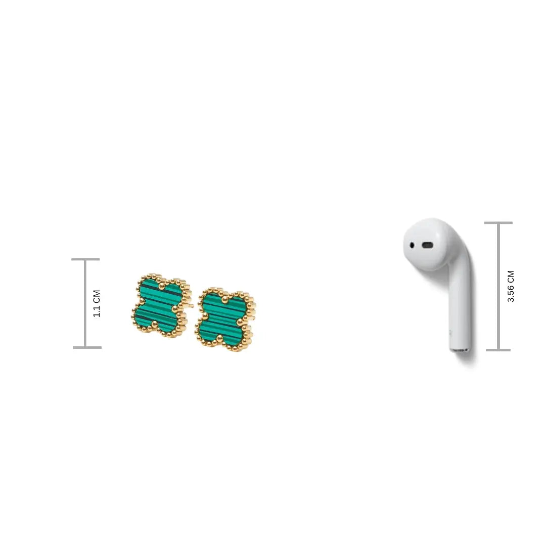 Celtic Green Clover Studs - Salty Accessories