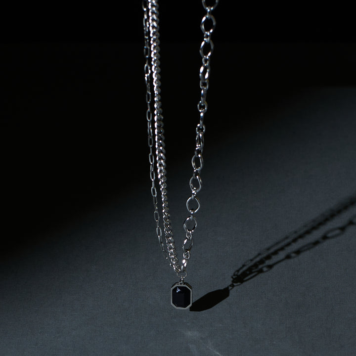 Charcoal Chic Silver Chain