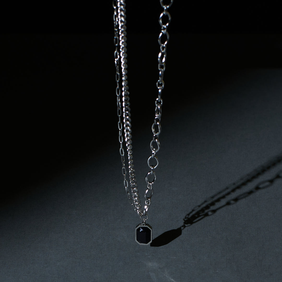 Charcoal Chic Silver Chain Salty Alpha