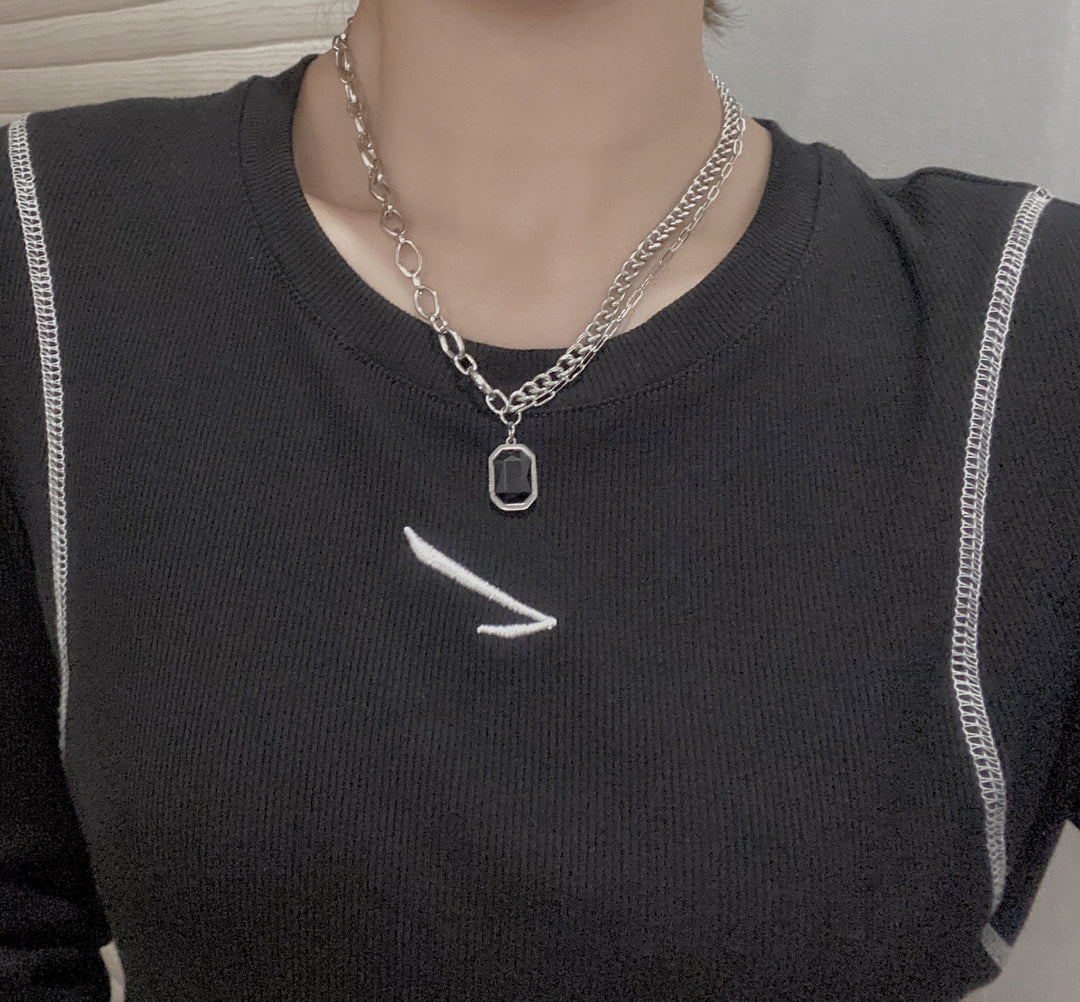 Charcoal Chic Silver Chain Salty Alpha