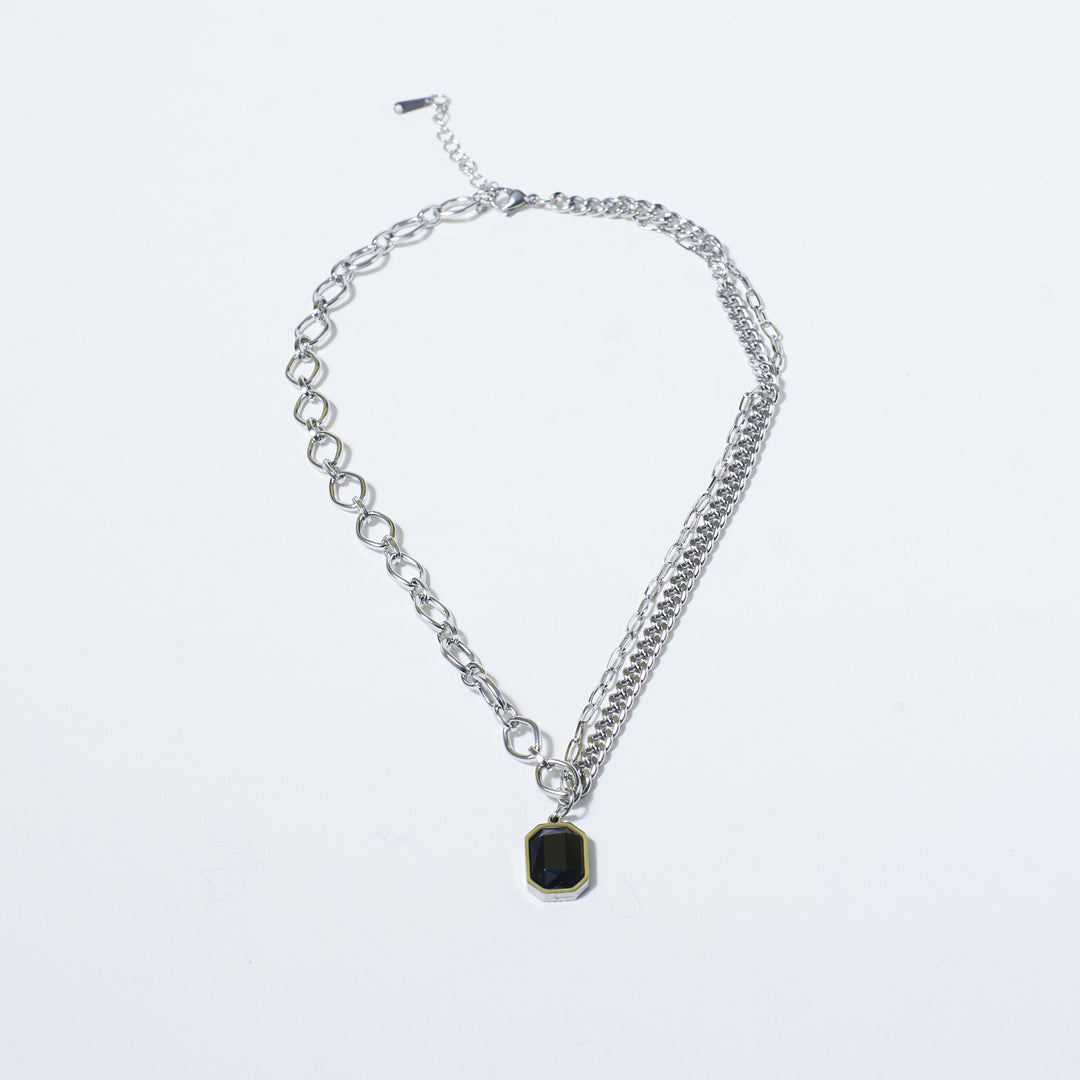 Charcoal Chic Silver Chain