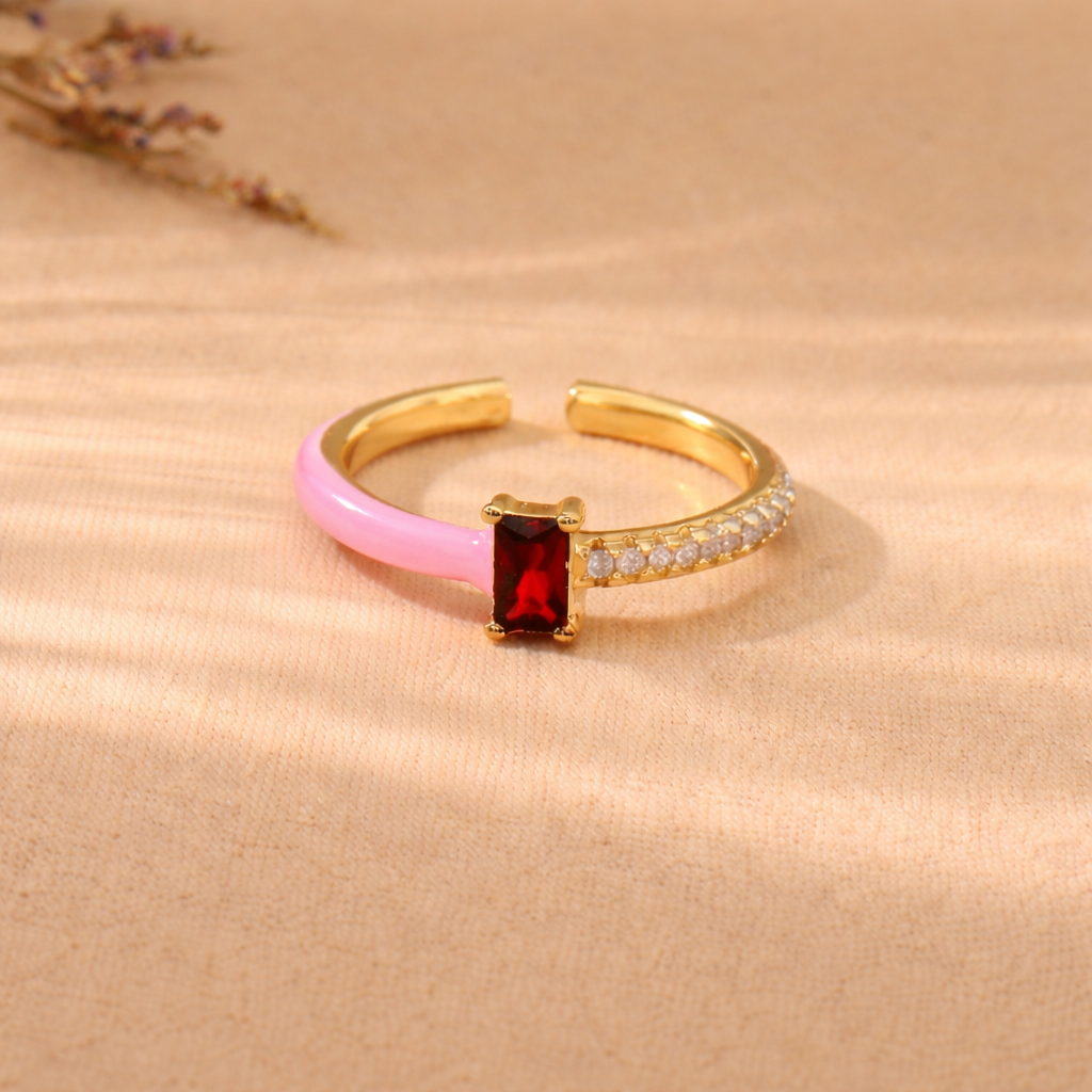 Chroma Sparkle Ring - Light Pink