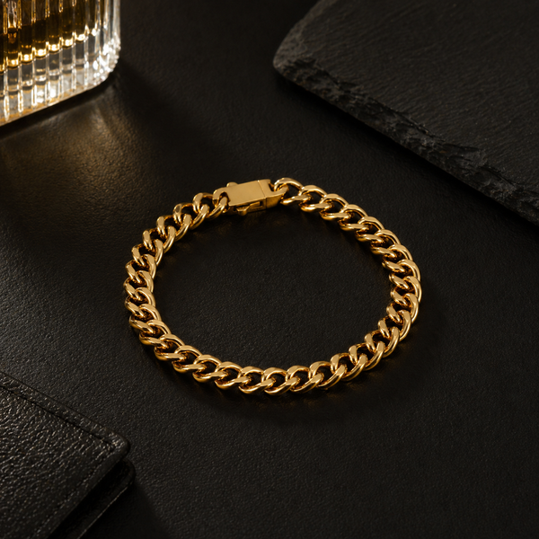 Golden Cool Cuban Link Bracelet