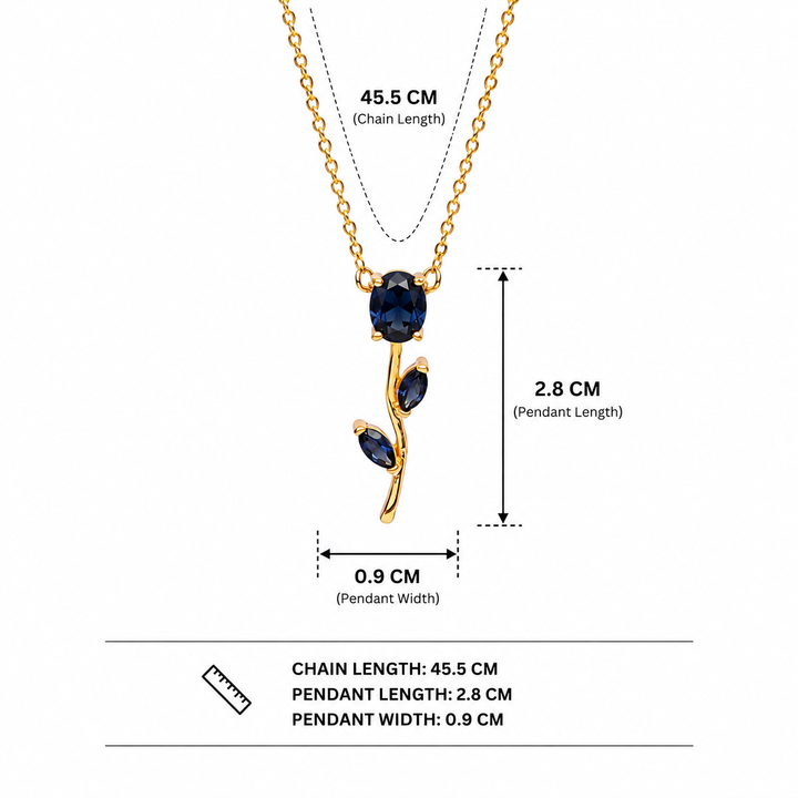 Tulip Velisse Necklace - Blue