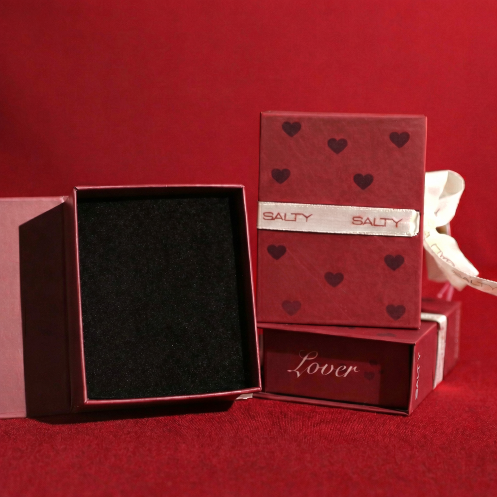 Dark Red Ribbon Book Box - Salty Accessories
