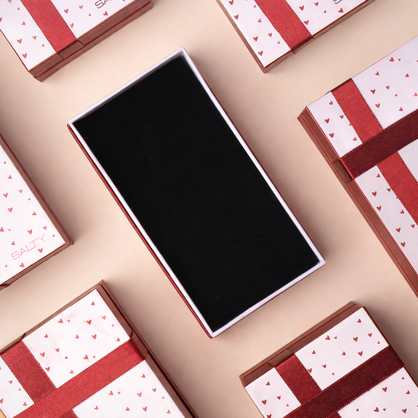 White & Red Ribbon Long Box