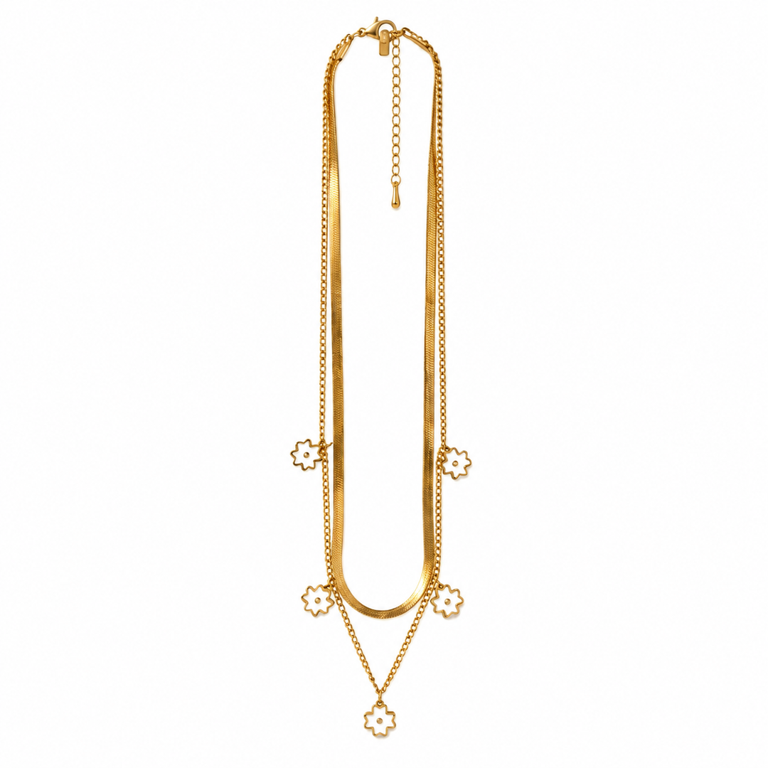 Daisy Disco Dual Chain Necklace
