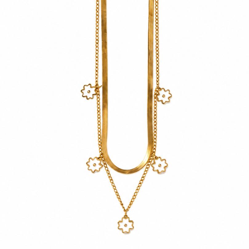 Daisy Disco Dual Chain Necklace