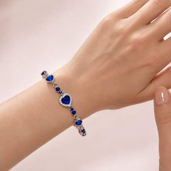 Regal Blue Gemheart Elegance Bracelet