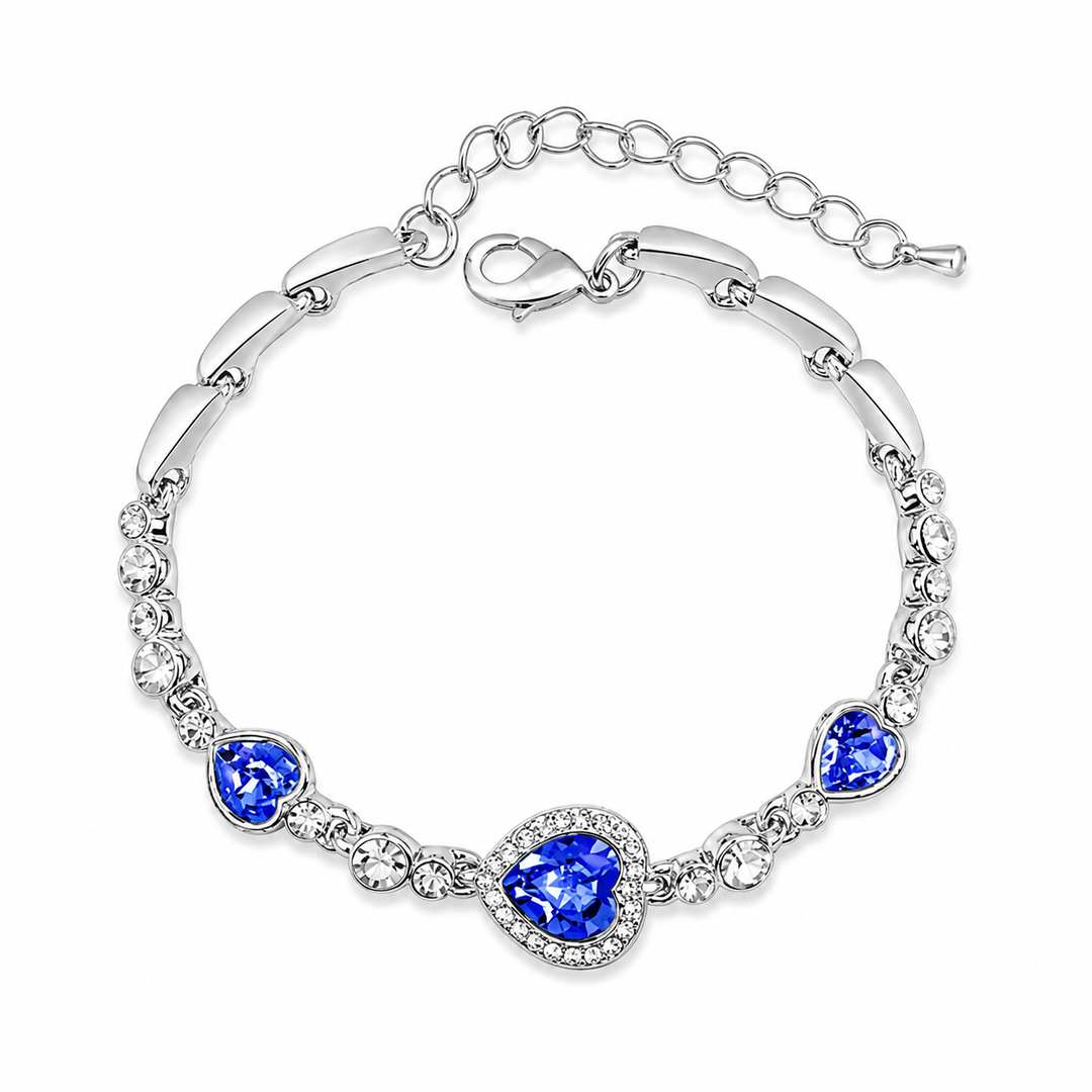 Regal Blue Gemheart Elegance Bracelet