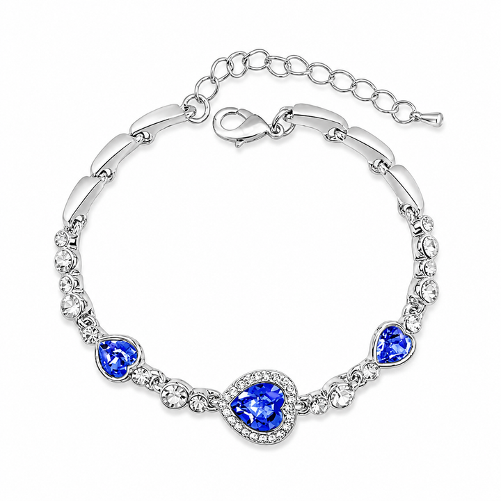 Regal Blue Gemheart Elegance Bracelet
