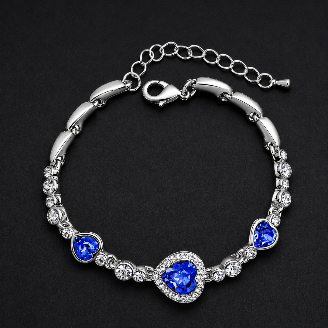 Regal Blue Gemheart Elegance Bracelet