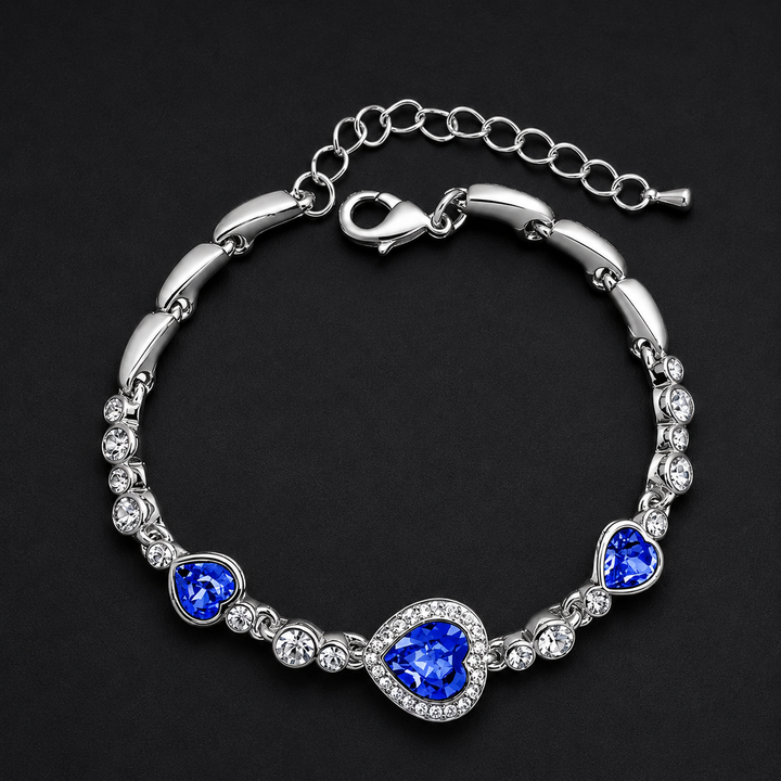 Regal Blue Gemheart Elegance Bracelet