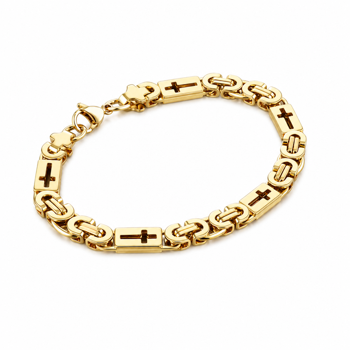 Valor Cross Link Bracelet - Gold