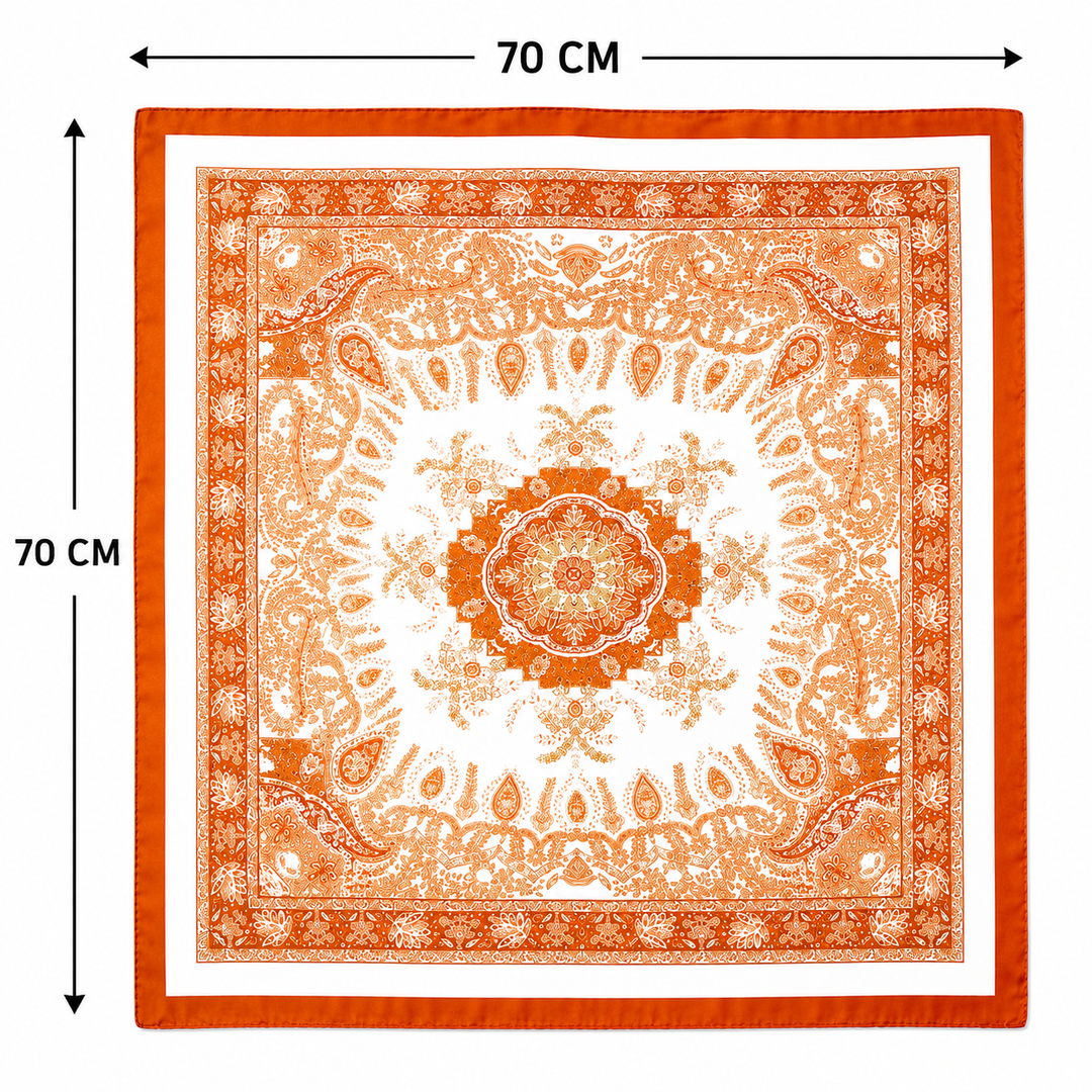 Orange Paisley Scarf