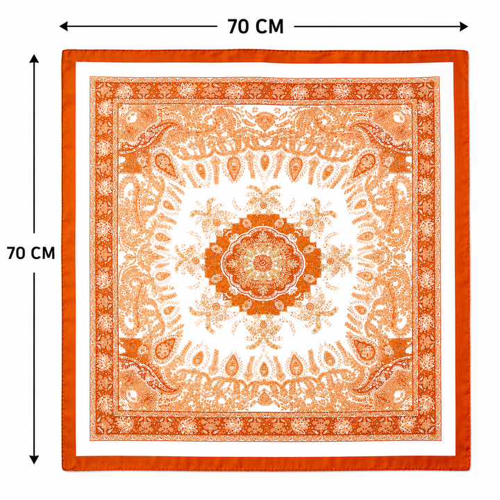 Orange Paisley Scarf