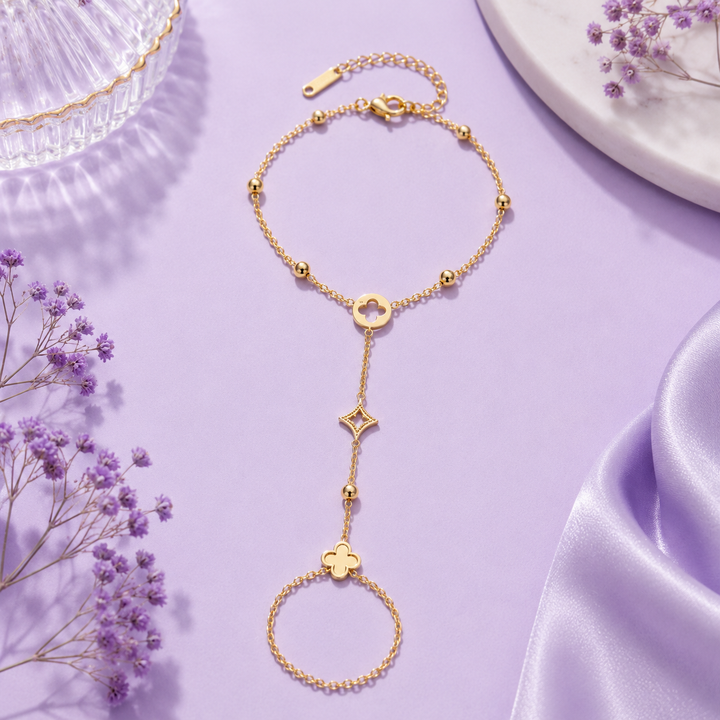 2in1 Clover Royal Shine Ring Bracelet | Salty