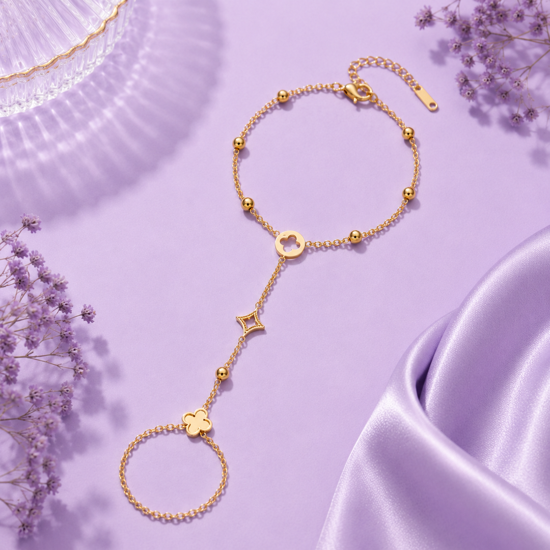 2in1 Clover Royal Shine Ring Bracelet | Salty