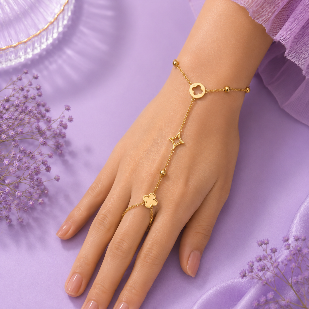 2in1 Clover Royal Shine Ring Bracelet | Salty
