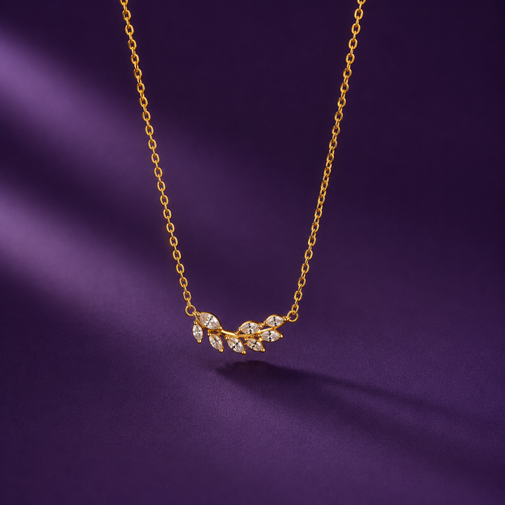 White Swan Wings Glow Necklace