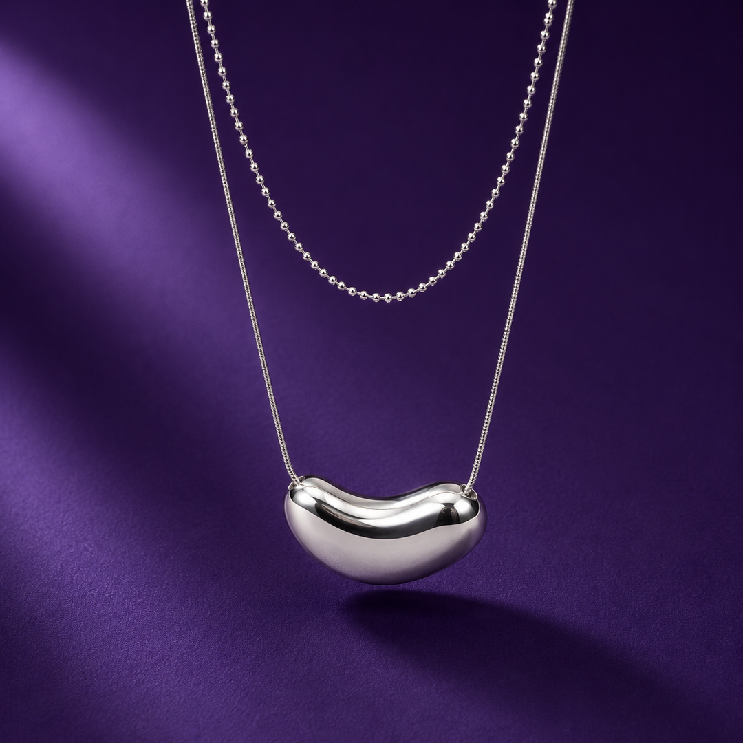 Silver Bean Necklace