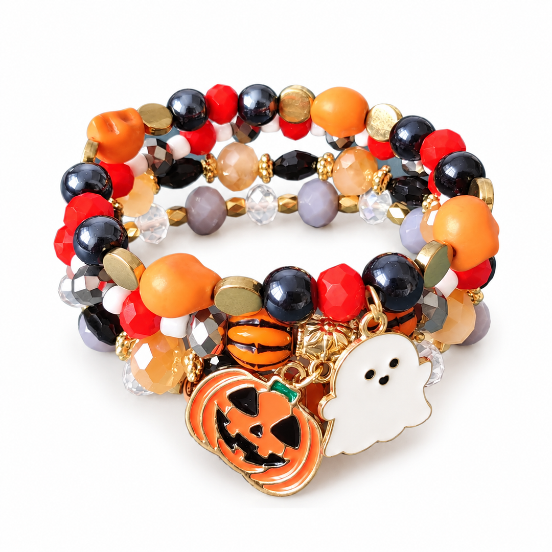 Haunted Harvest Halloween Bracelet Set (Set of 4)