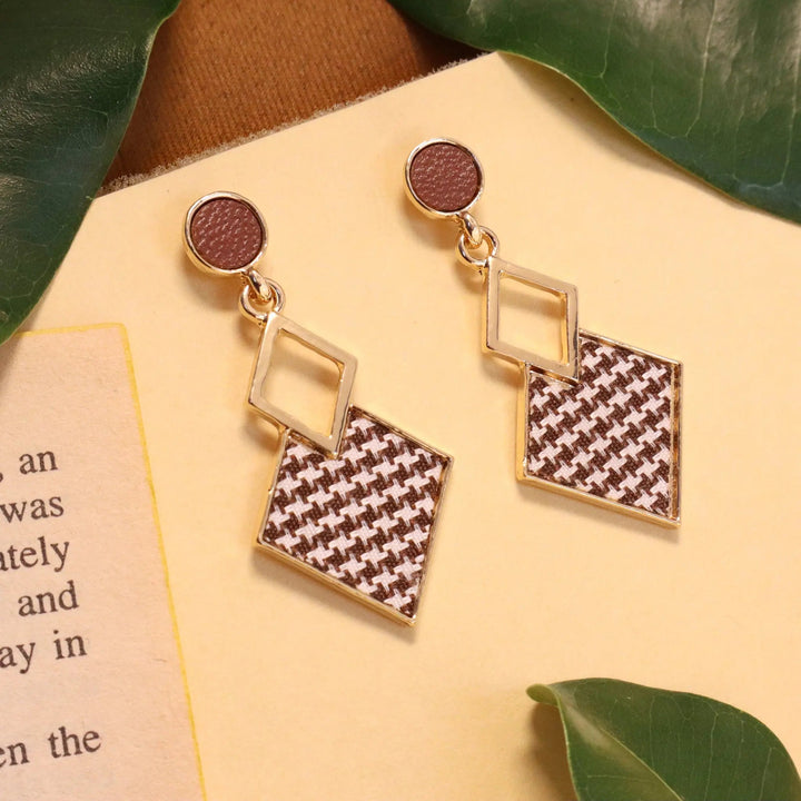 Check office perfect earrings - Salty Accessories