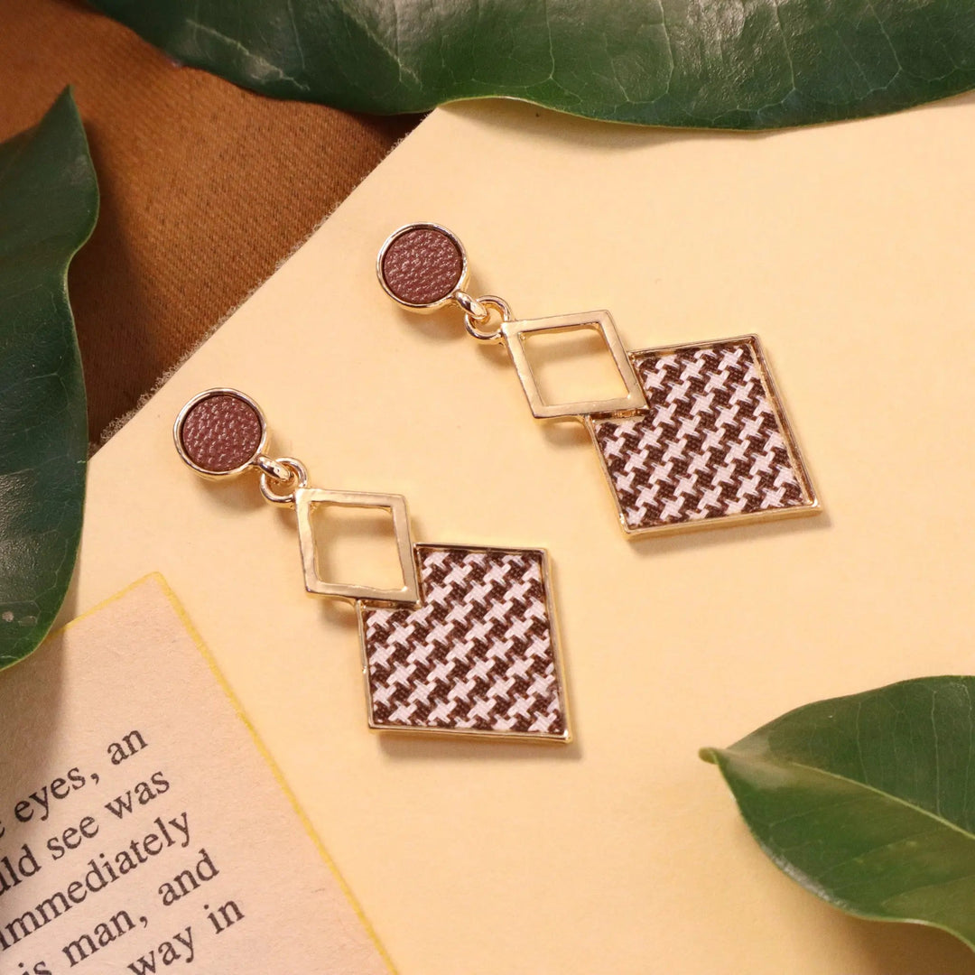 Check office perfect earrings - Salty Accessories